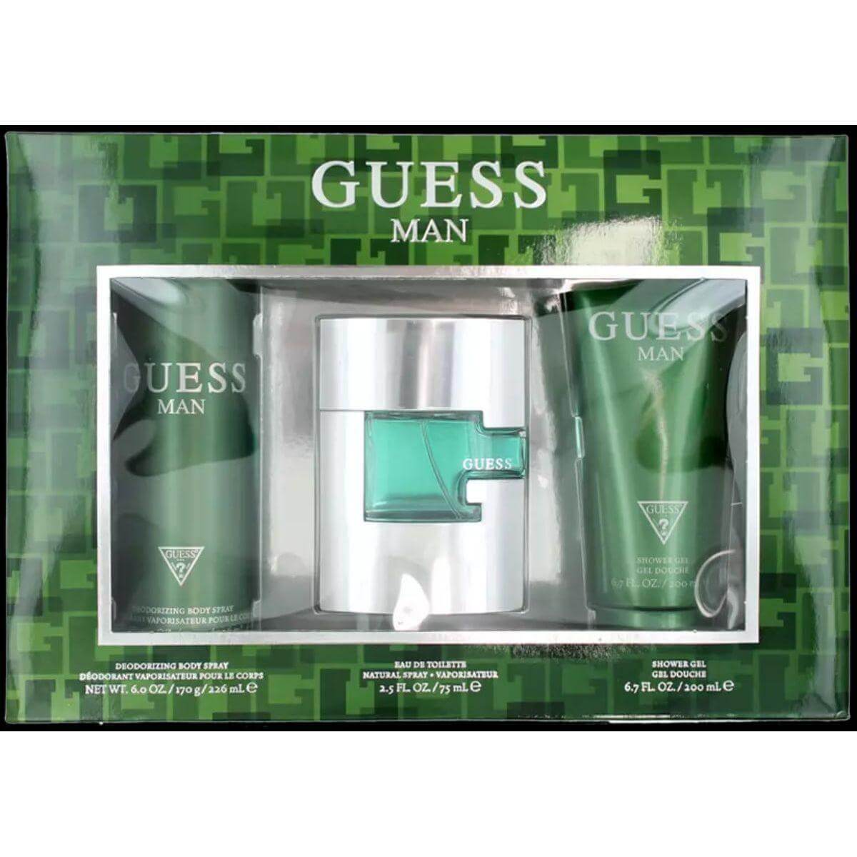 Guess Man by Guess for men 3 pcs gift set New in Box 085715329356