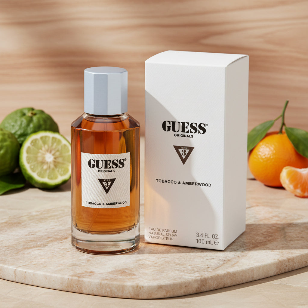 Guess Originals Type 3 Tobacco & Amberwood Eau de Parfum Spray for Men 3.4 oz (100 ml) 085715323217