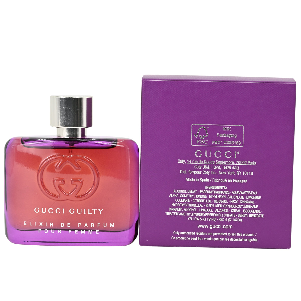 Guilty Elixir De Parfum by Gucci perfume for women 2.0 oz New in Box 3616304175916