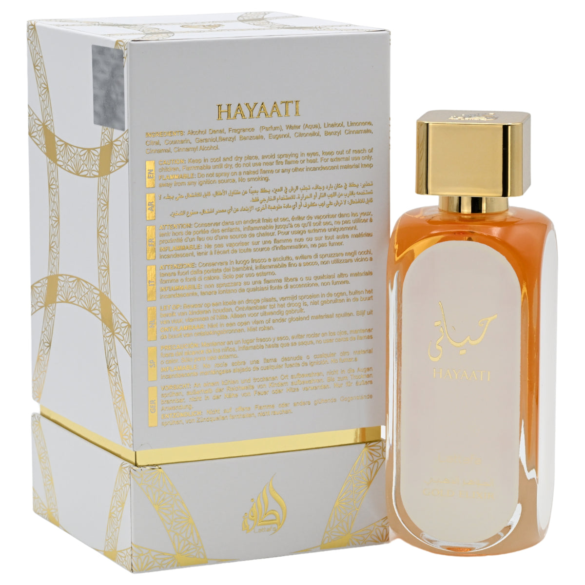 Hayaati Gold Elixir by Lattafa perfume for unisex EDP 3.3 / 3.4 oz New in Box 6291107457895