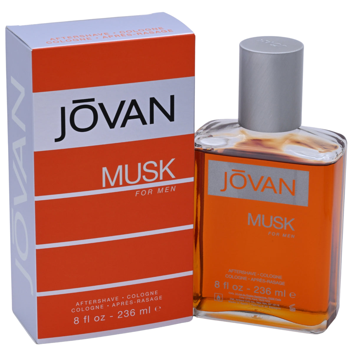 Jovan Musk by Coty after shave for men 8 / 8.0 oz New in Box 035017009104