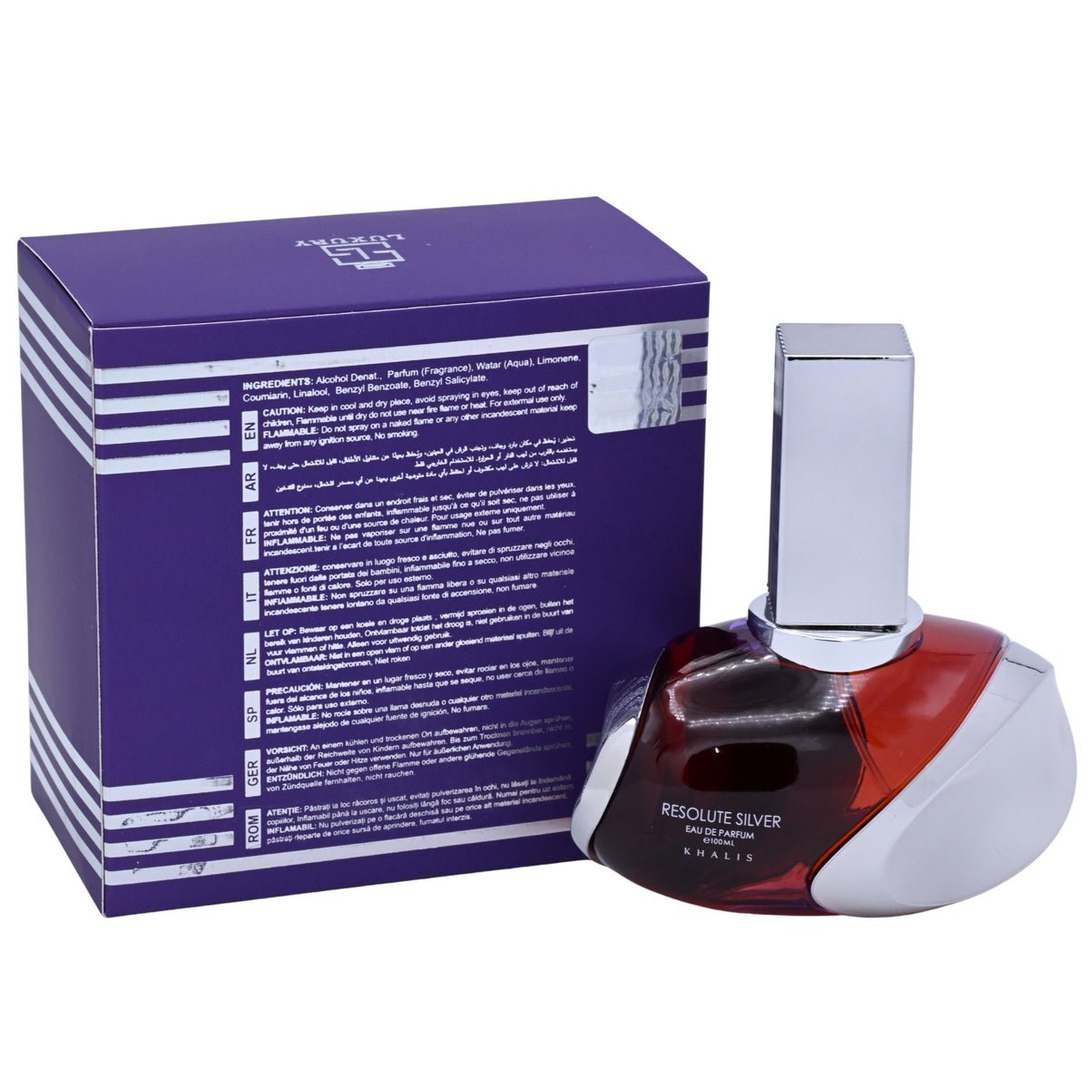 Khalis Resolute Silver Luxury Collection EDP Spray Women 3.4 oz 100ml 6290360814803