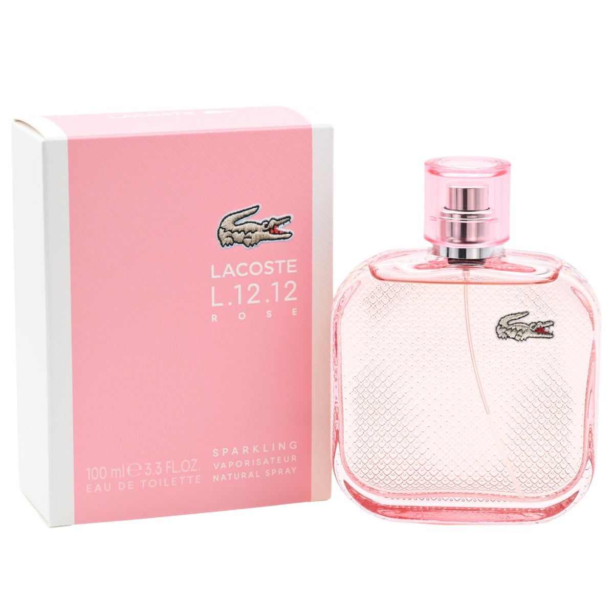 L.12.12 Rose Sparkling by Lacoste for women EDT 3.3 / 3.4 oz New in Box 3386460149198