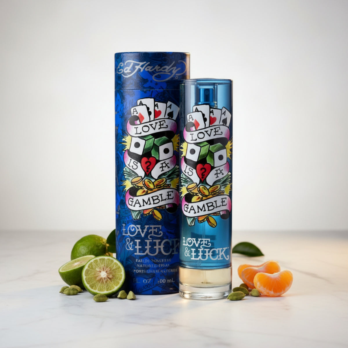 LOVE & LUCK Ed Hardy by Christian Audigier 3.4 / 3.3 oz EDT for Men New In Box 094922912176