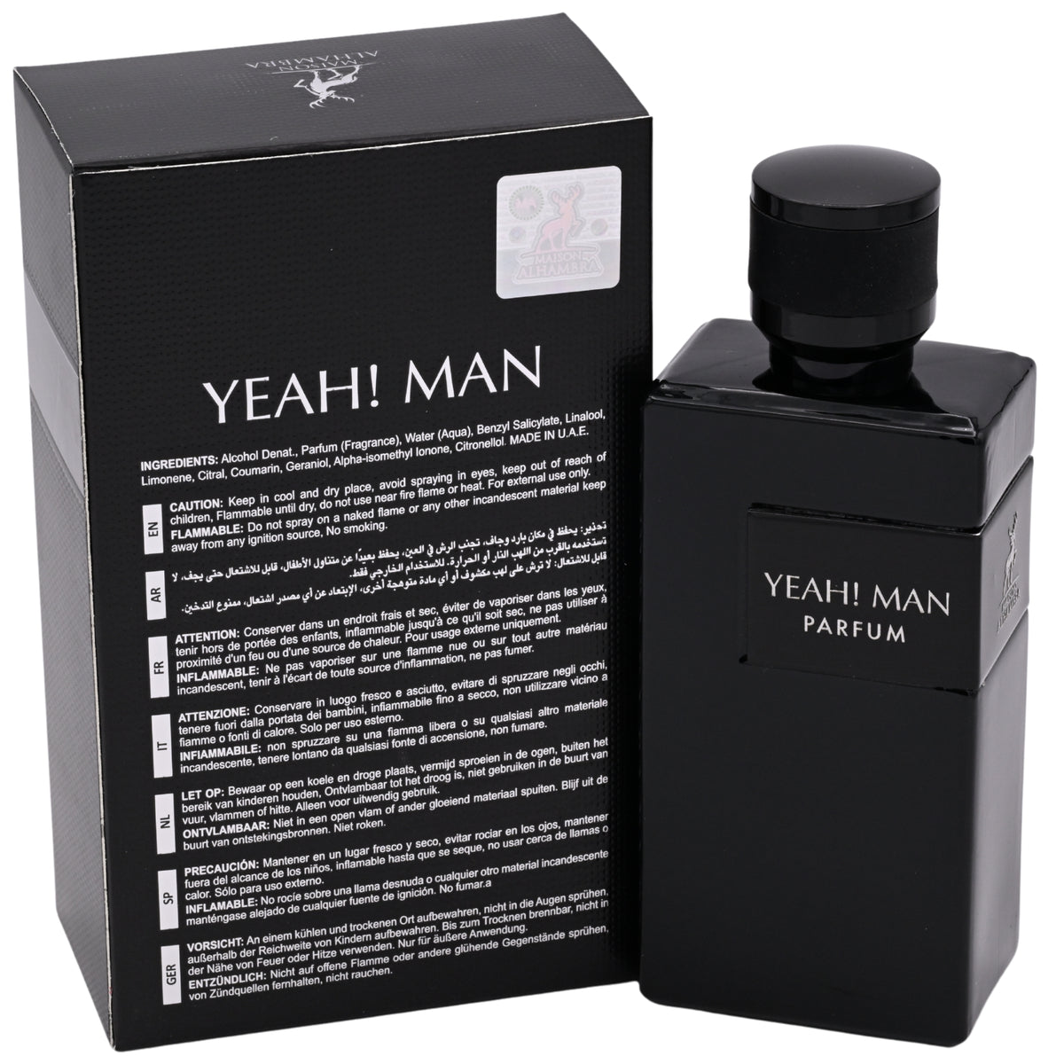 Maison Alhambra Yeah! Man Eau de Parfum Spray for Men 3.4 oz (100 ml) 6290360590745