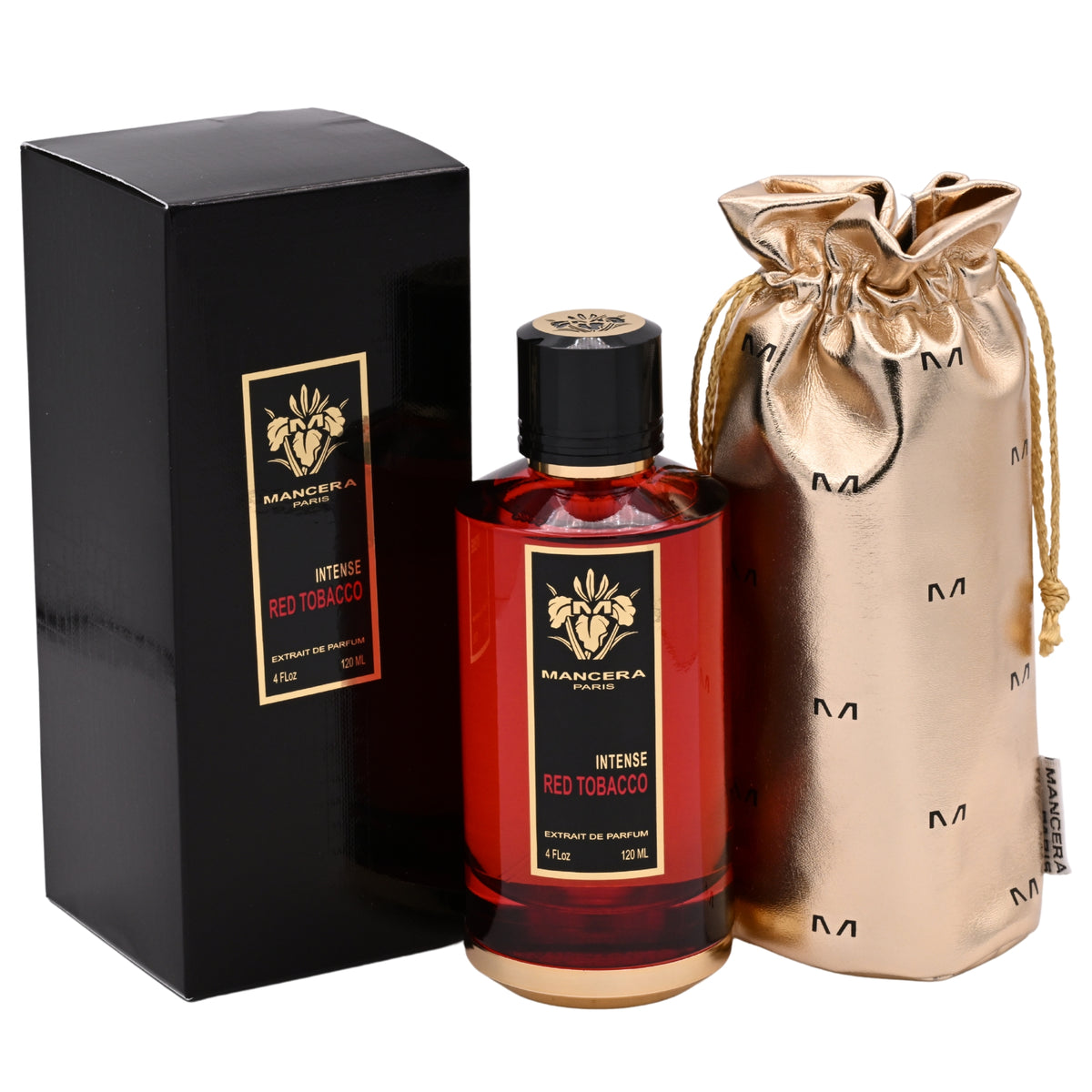 Mancera Red Tobacco Intense Eau de Parfum Spray, Unisex, 4.0 oz (120 ml) – New Retail Box 3760265194513