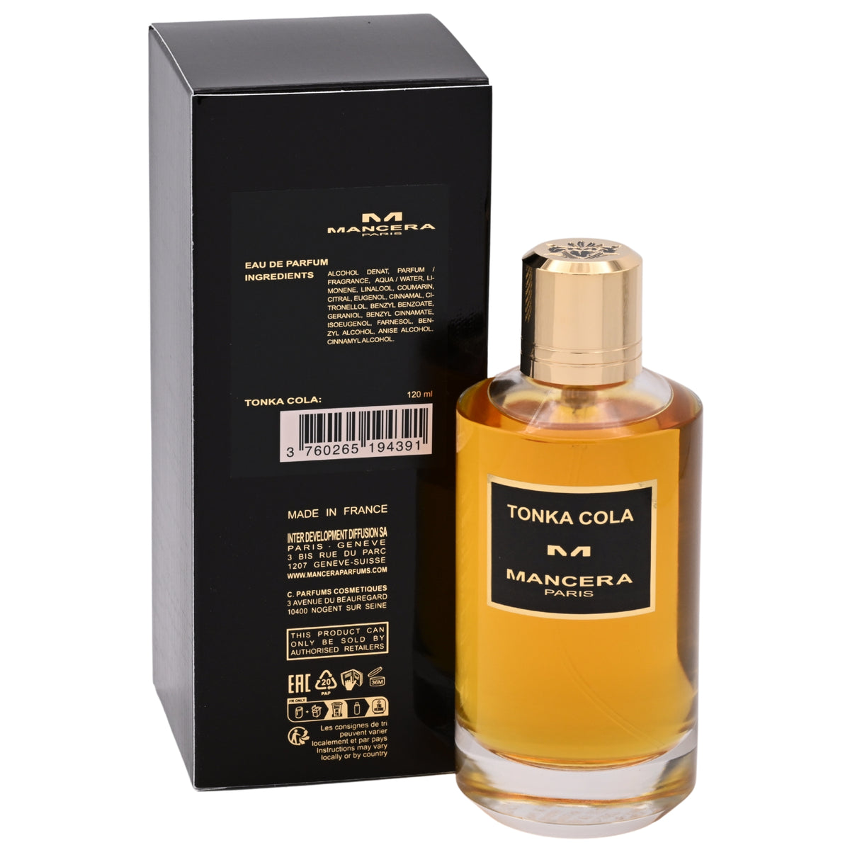 Mancera Tonka Cola Eau de Parfum (EDP) Unisex Spray 4.0 oz - New in Retail Box 3760265194391