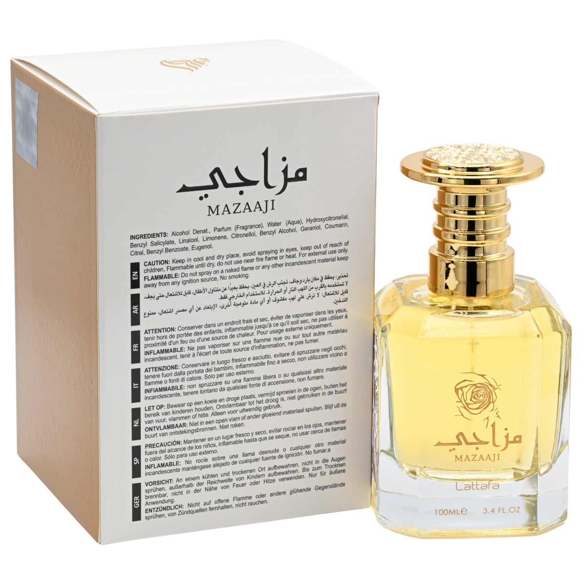 Mazaaji by Lattafa perfume for women EDP 3.3 / 3.4 oz. New in Box 6291107459059
