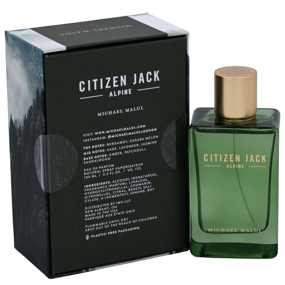 Michael Malul Citizen Jack Alpine EDP Spray Men 3.4 oz (100ml) New in Box 810181101133