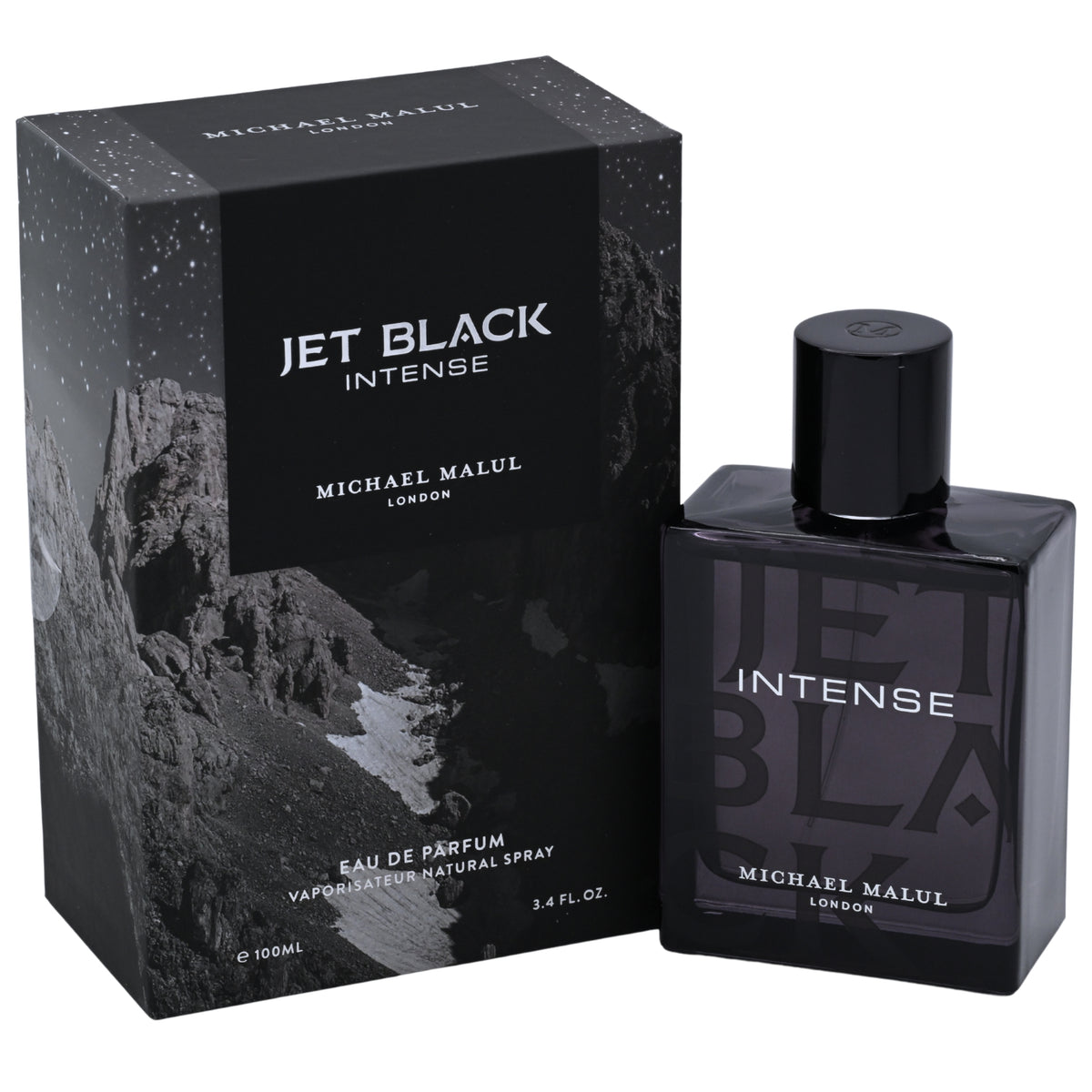 Michael Malul Jet Black Intense EDP Spray Men 3.4 oz New Box 850067815372
