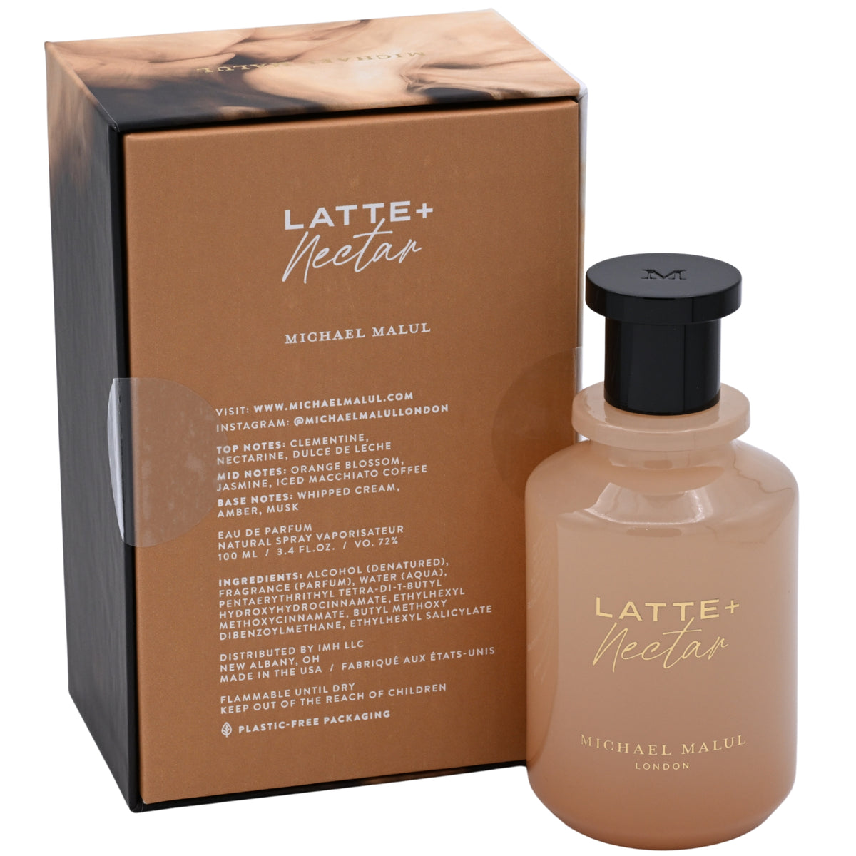 Michael Malul Latte + Nectar Eau de Parfum Spray for Women 3.4 oz (100 mL) New in Box 810181100020
