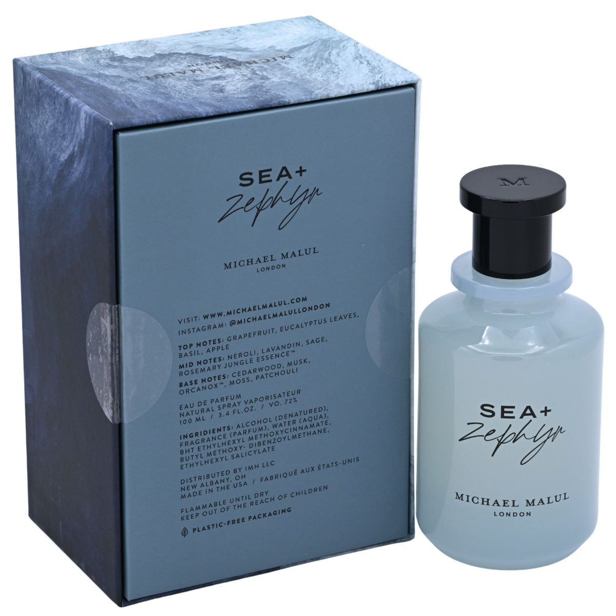 Michael Malul Sea+Zephyr Eau de Parfum Unisex 3.4 oz Spray NIB 725765657251