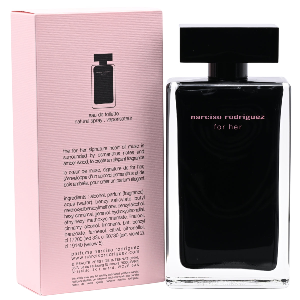Narciso Rodriguez For Her by Narciso Rodriguez EDT 3.3 / 3.4 oz New In Box 3423470890020