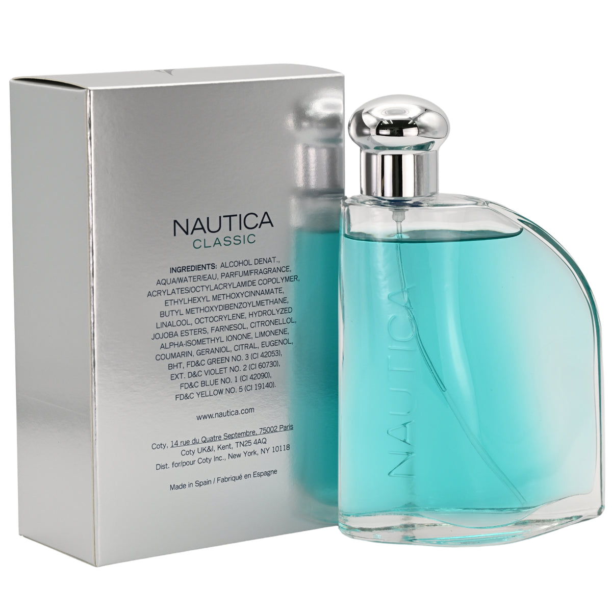 NAUTICA CLASSIC 3.3 / 3.4 oz EDT Cologne for Men New In Box 3661163904016