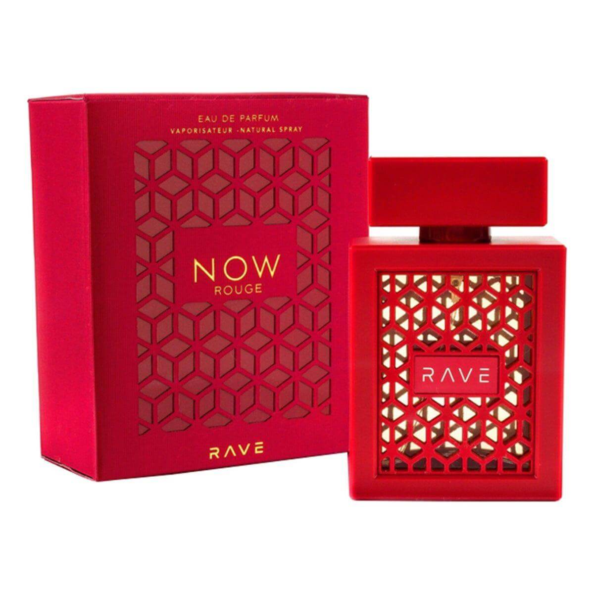 Now Rouge Rave by Lattafa perfume for unisex EDP 3.3 / 3.4 oz New in Box 6291108735046