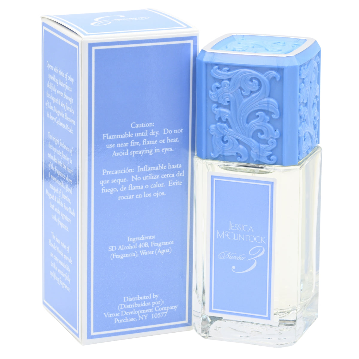 Number # 3 by Jessica McClintock 3.3 / 3.4 oz EDP Perfume for Women New in Box 861940000075