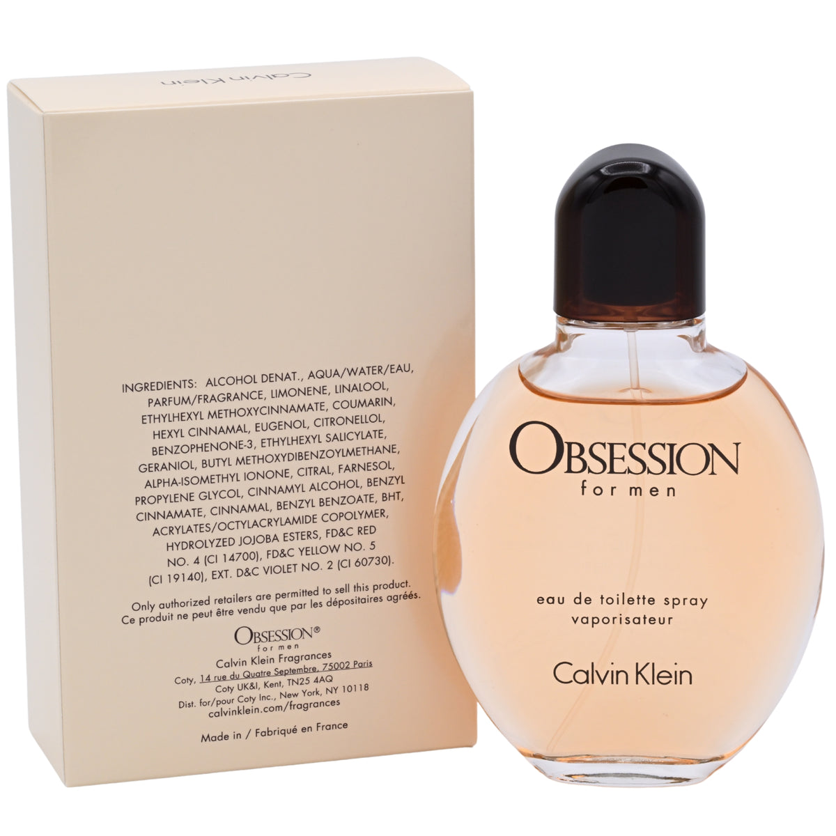 OBSESSION by Calvin Klein cologne for men EDT 2.5 oz New in Box 088300606504
