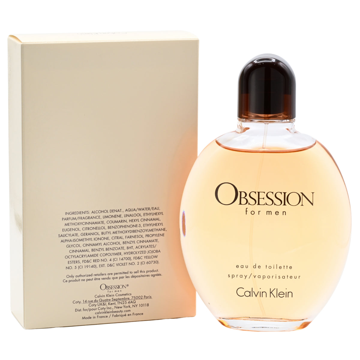 OBSESSION by Calvin Klein Cologne for Men EDT 6.7 / 6.8 oz New in Box 088300106752
