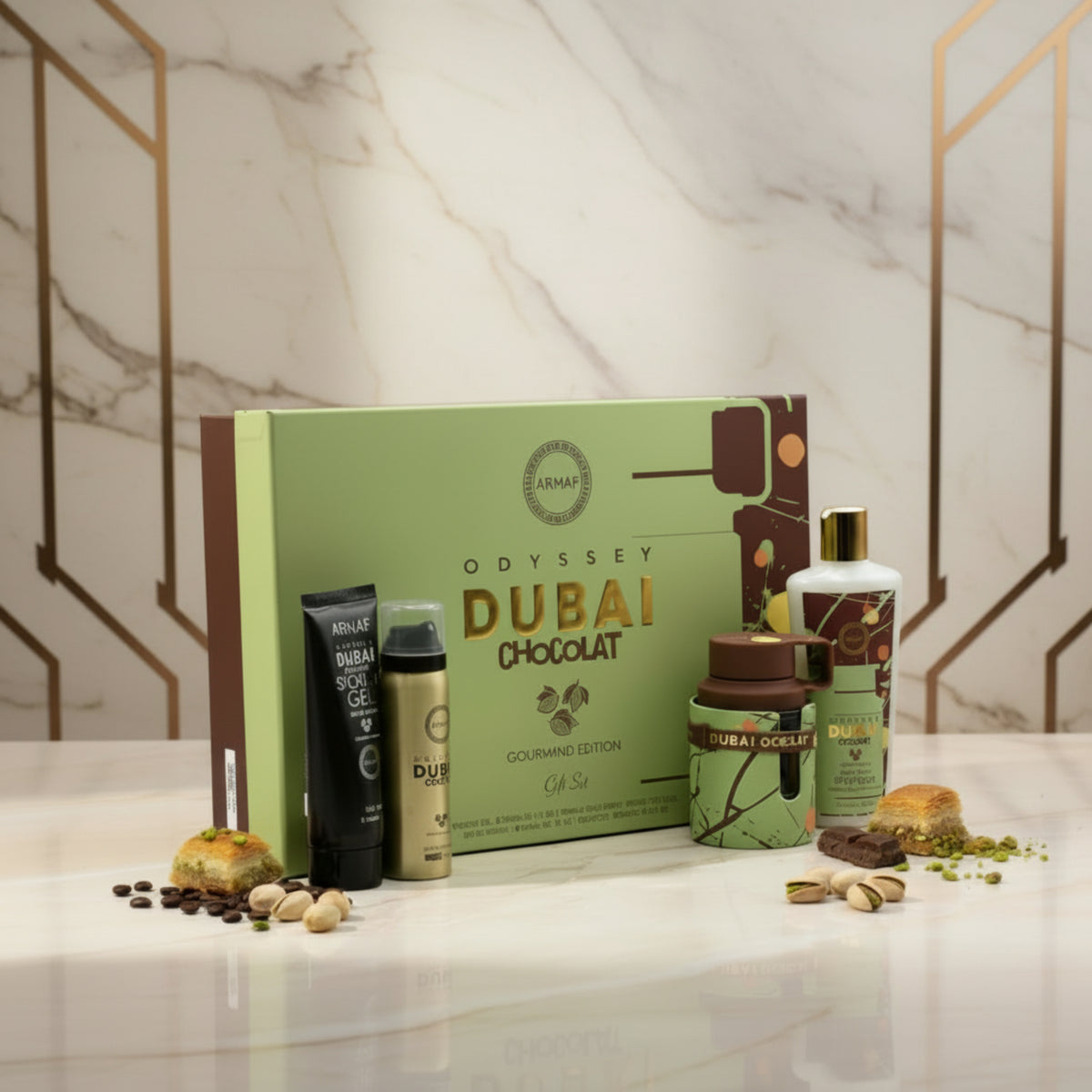 Odyssey Dubai Chocolat Edition by Armaf 4 pcs gift set for men EDP New in Box 6295199809303