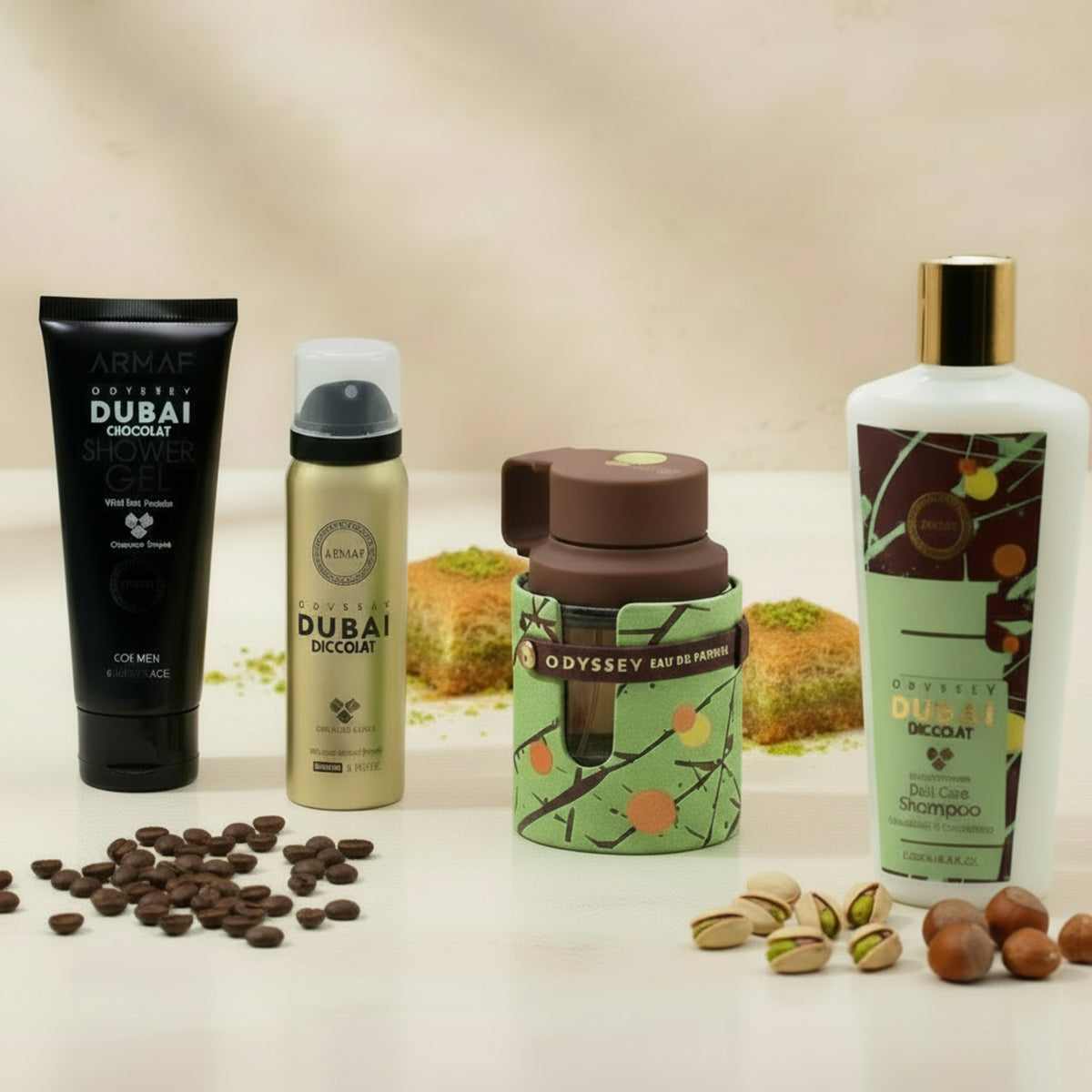 Odyssey Dubai Chocolat Edition by Armaf 4 pcs gift set for men EDP New in Box 6295199809303