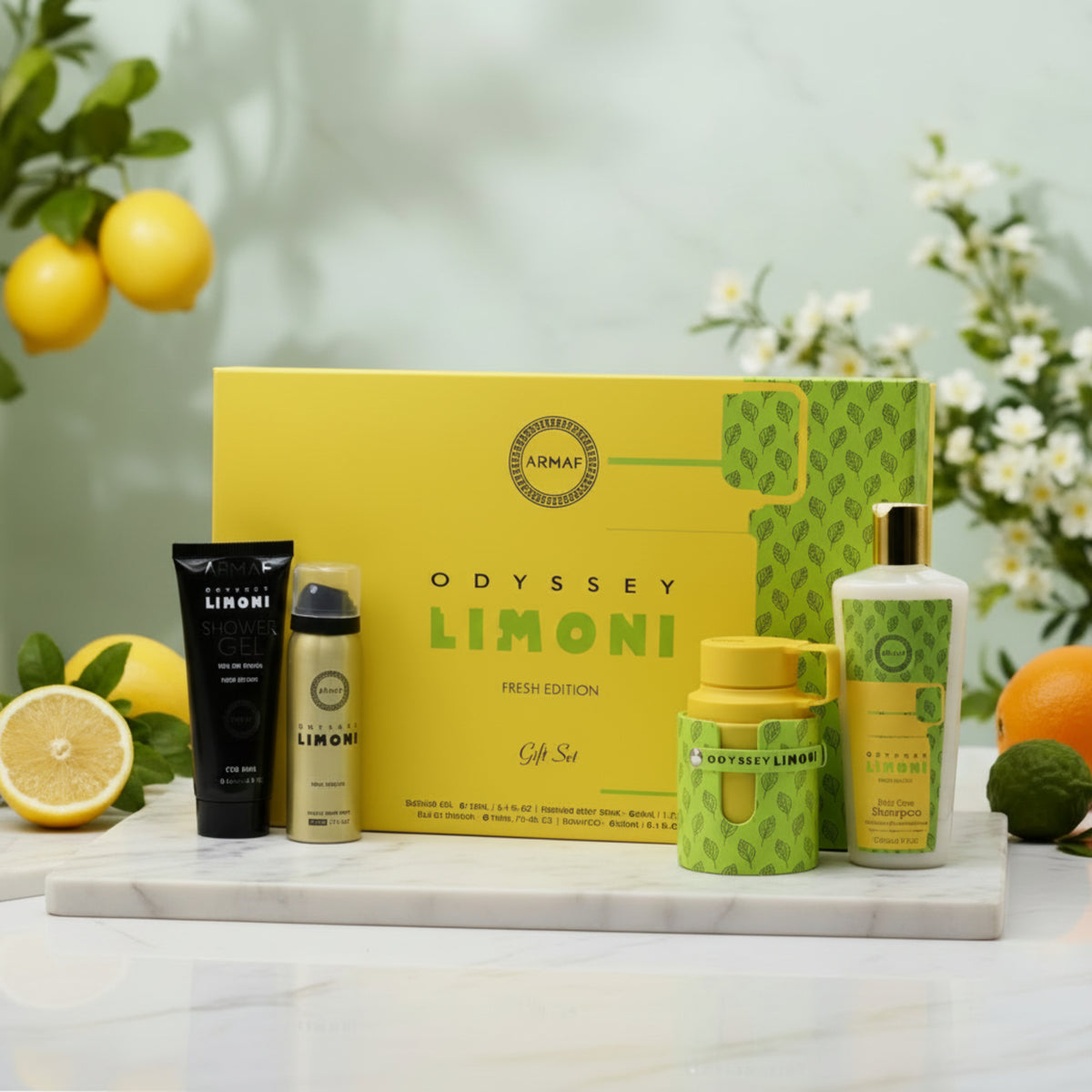 Odyssey Limoni Fresh Edition by Armaf 4 pcs gift set for men EDP New in Box 6295199804162