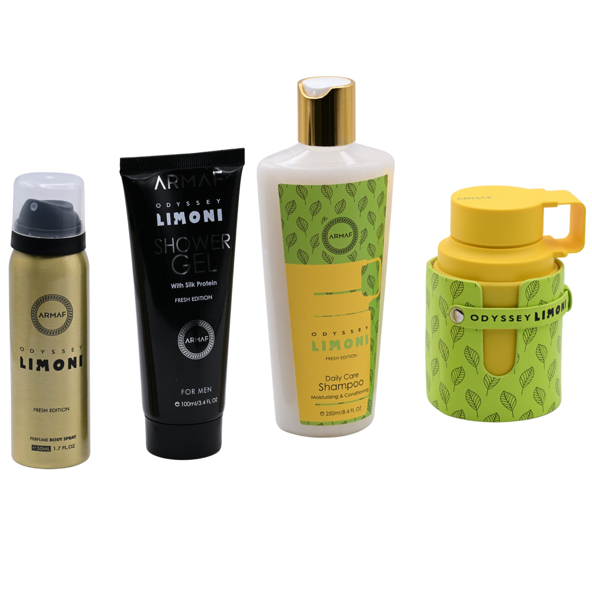 Odyssey Limoni Fresh Edition by Armaf 4 pcs gift set for men EDP New in Box 6295199804162