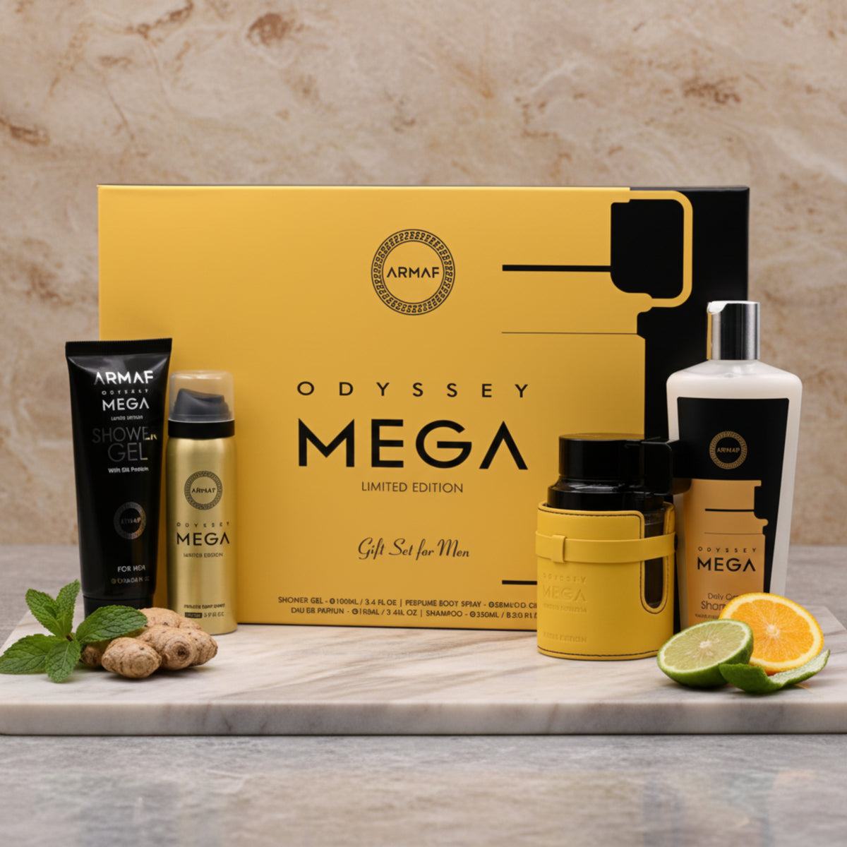 Odyssey Mega Limited Edition by Armaf 4 pcs gift set for men EDP New in Box 6294015175523