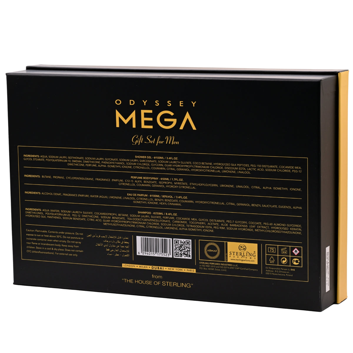 Odyssey Mega Limited Edition by Armaf 4 pcs gift set for men EDP New in Box 6294015175523