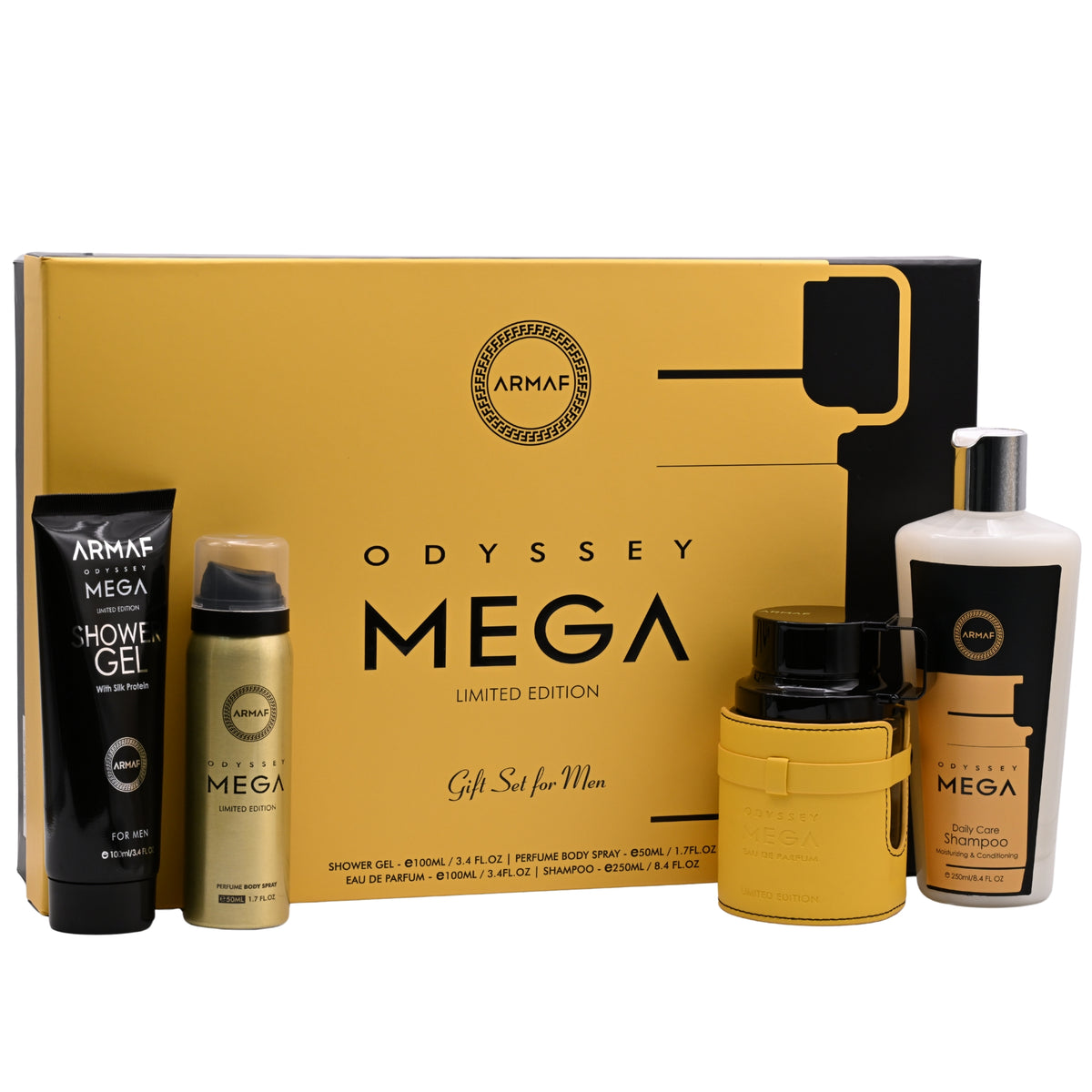 Odyssey Mega Limited Edition by Armaf 4 pcs gift set for men EDP New in Box 6294015175523