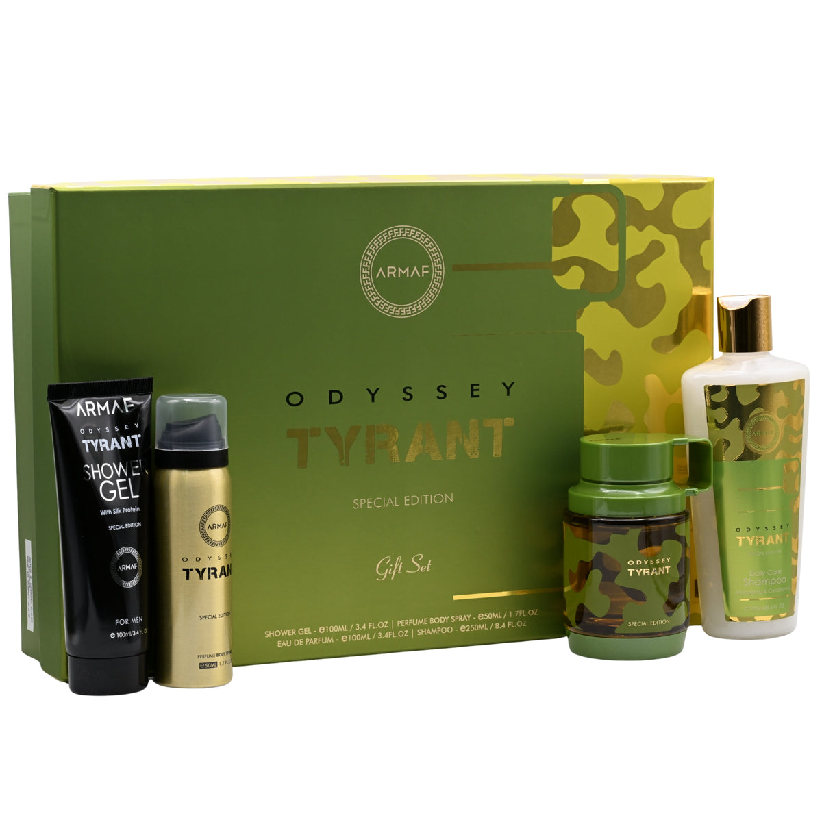 Odyssey Tyrant Special Edition by Armaf 4 pcs gift set for men EDP New in Box 6295199804193