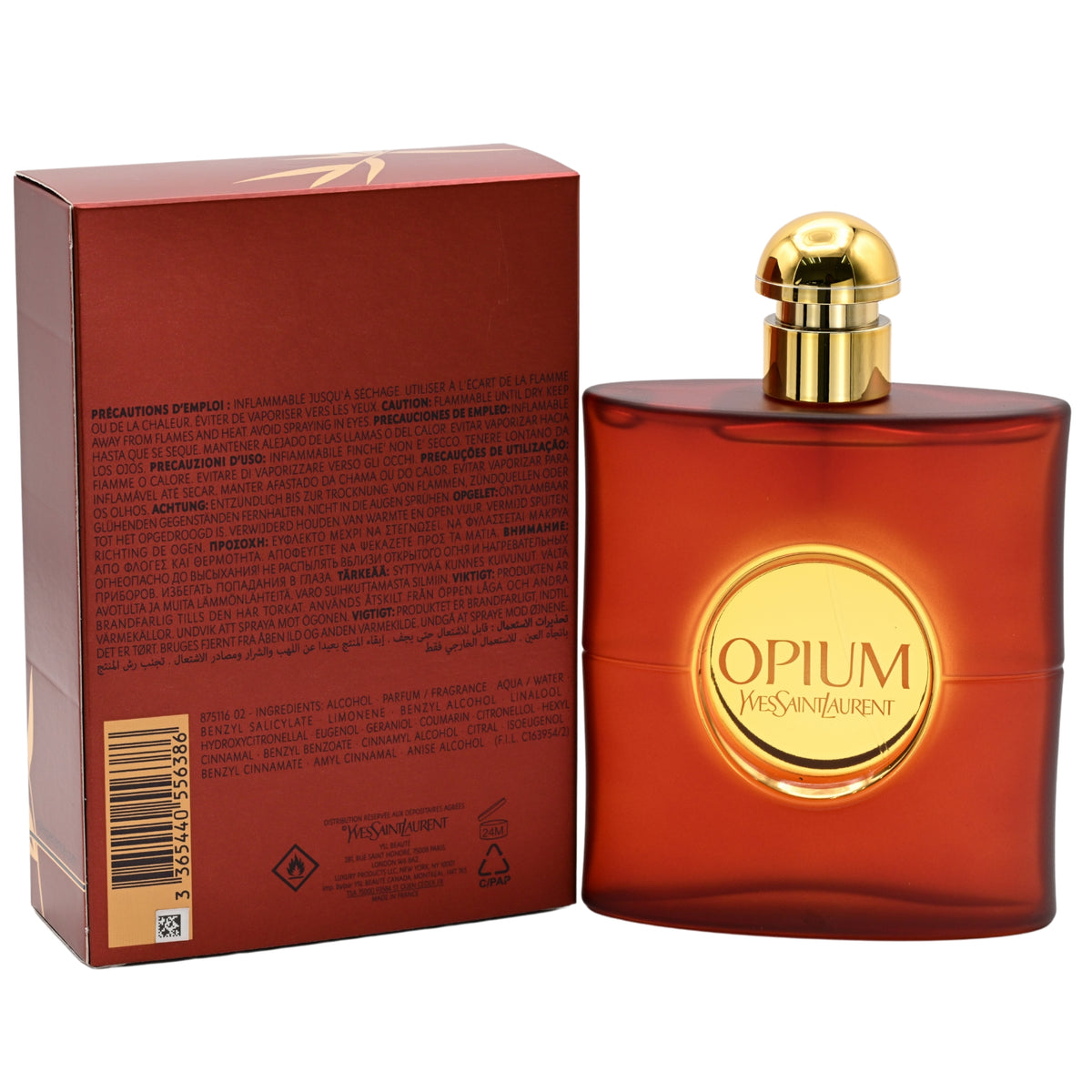 OPIUM Yves Saint Laurent YSL 3.0 oz edt Perfume Women NEW IN BOX 3365440556386