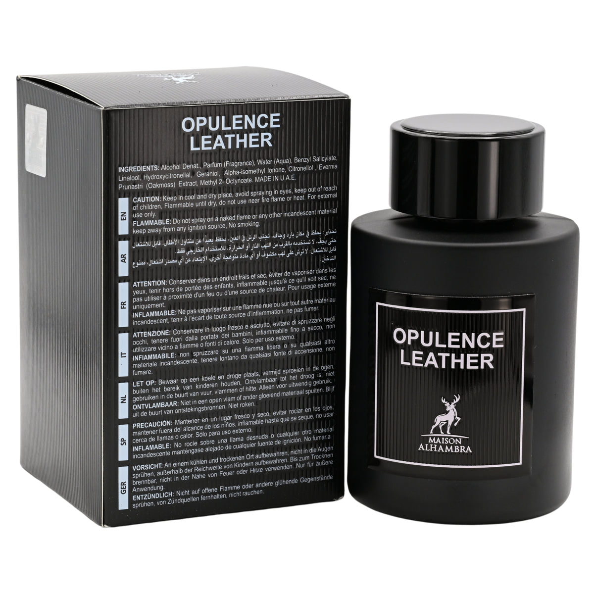 Opulence Leather by Maison Alhambra cologne men EDP 3.3 / 3.4 oz New in Box 6291108730041