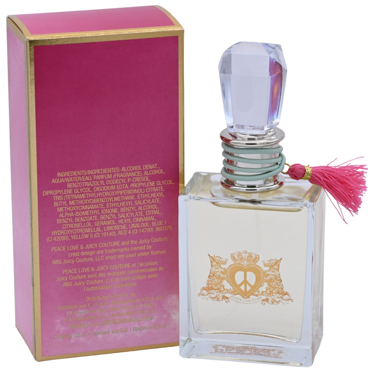 Peace Love & JUICY COUTURE Perfume Women 3.4 oz edp 3.3 NEW IN BOX 719346135733