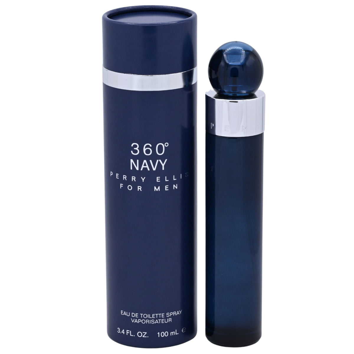 Perry Ellis 360 Navy Eau de Toilette Spray for Men 3.4 oz New Retail Box 844061017801