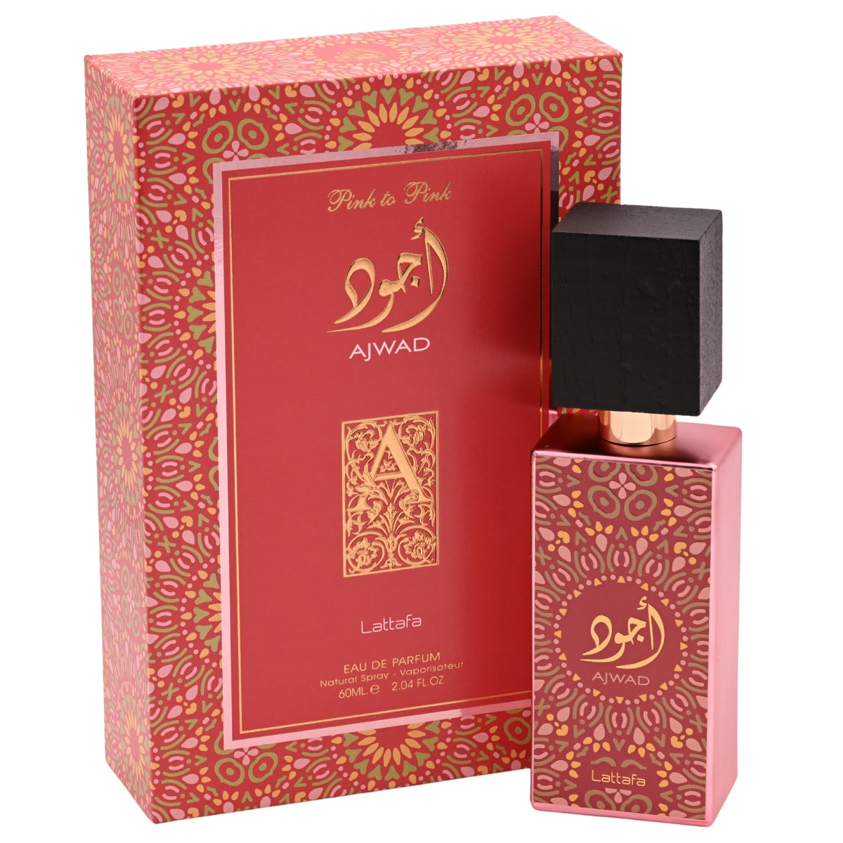 Pink to Pink Ajwad by Lattafa perfume for unisex EDP 2.04 oz New in Box 6290360597133