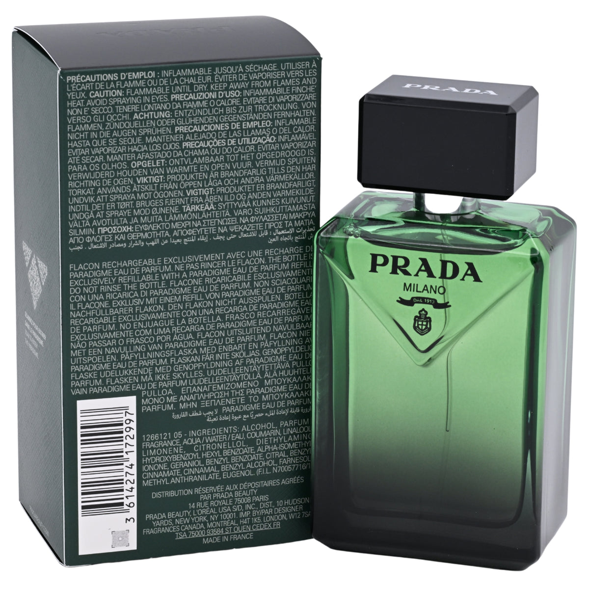Prada Paradigme Eau de Parfum (EDP) Spray for Men 3.3 oz / 100 ml New Retail Box 3614274172997