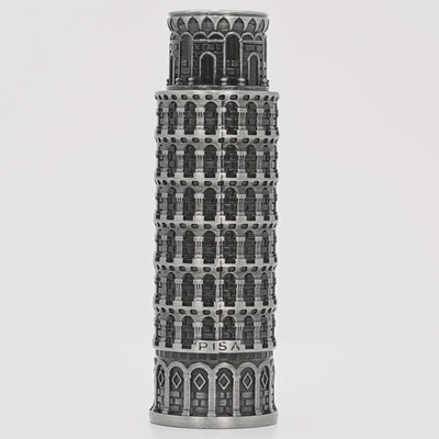 Lattafa perfume bottle rotating on a white podium
