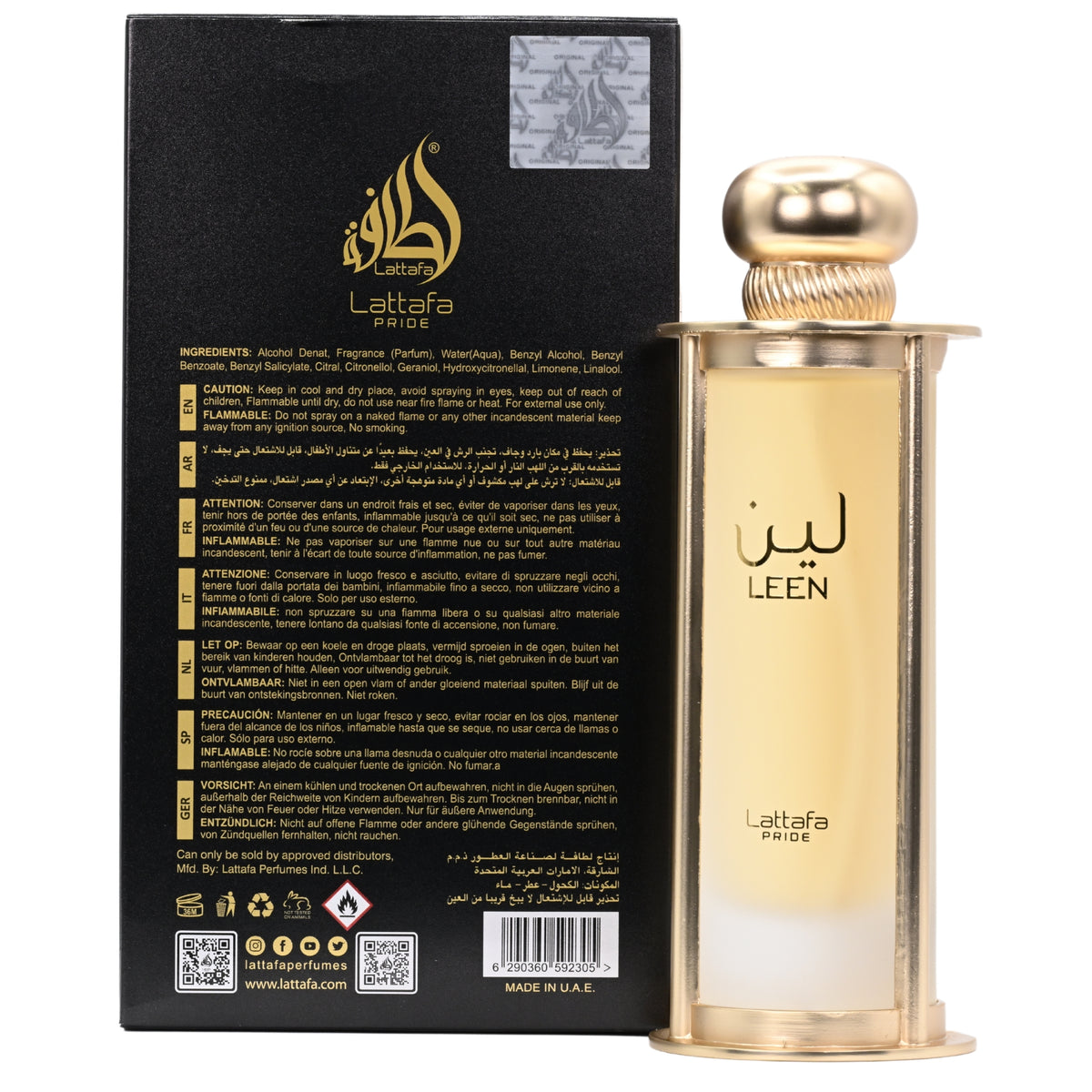 Pride Leen by Lattafa perfume for unisex EDP 3.3 / 3.4 oz New in Box 6290360592305