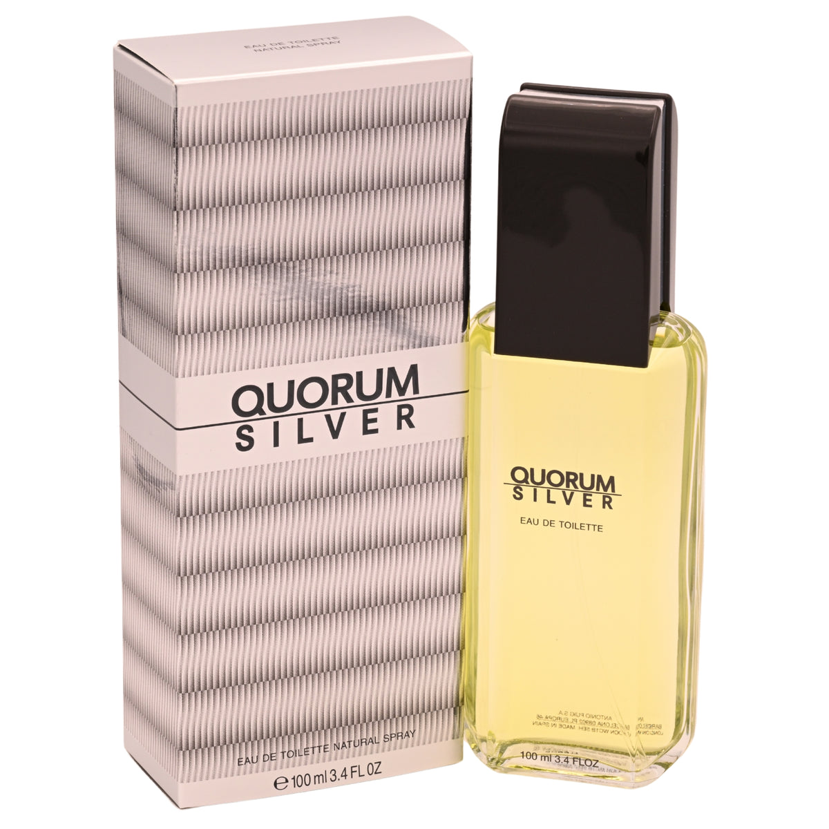 QUORUM SILVER by Antonio Puig 3.3 / 3.4 oz EDT For Men NEW IN BOX 8411061582350