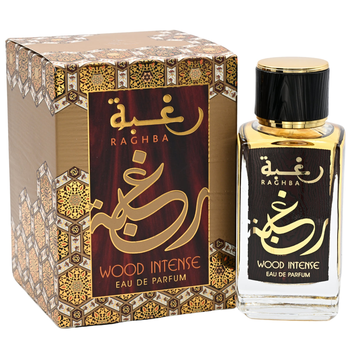 Raghba Wood Intense by Lattafa perfume for unisex  EDP 3.3 / 3.4 oz New in Box 6291106064070