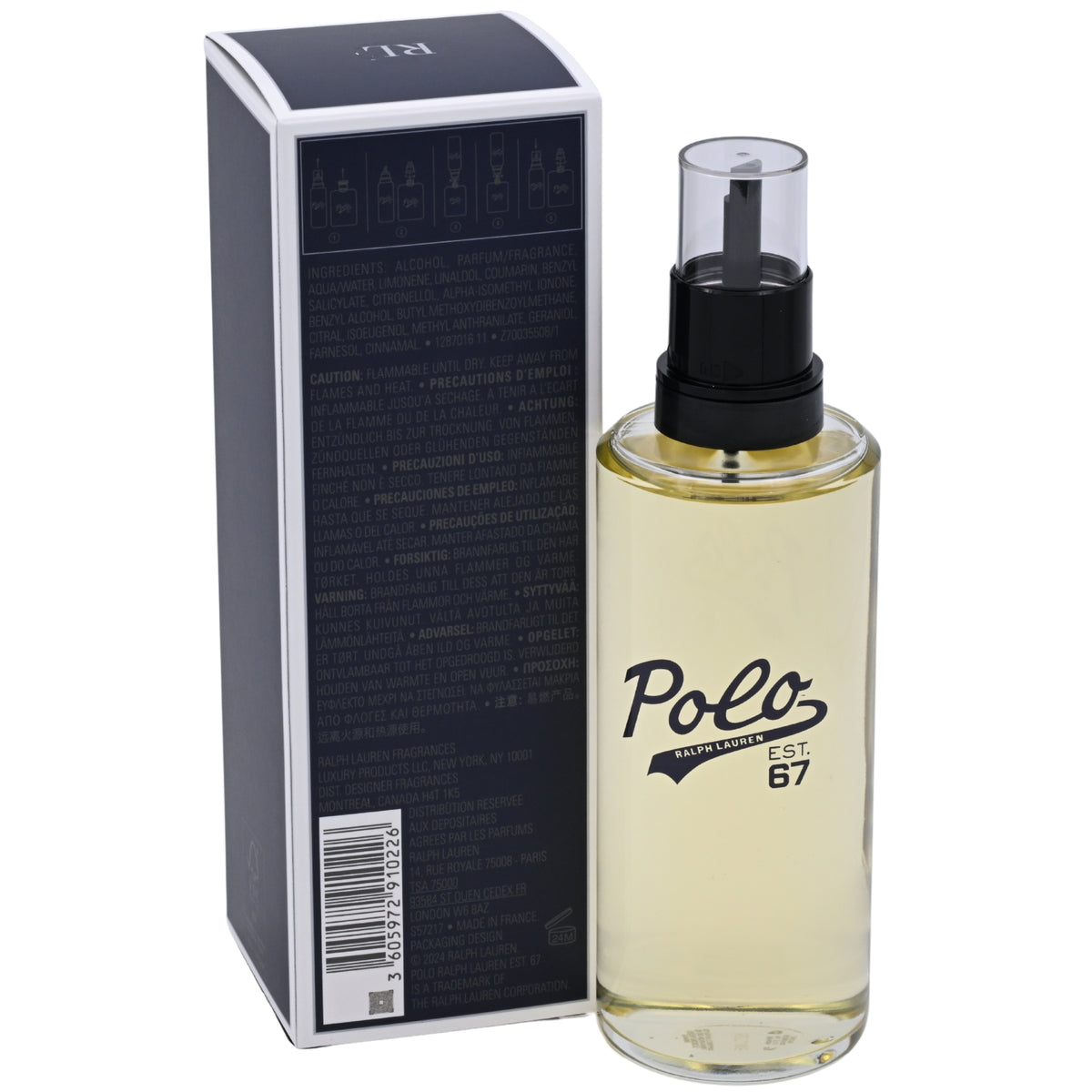 Ralph Lauren Polo Est. 67 (Polo 67) Eau de Toilette Refill for Men 5.1 oz (150 ml) New in Box 3605972910226