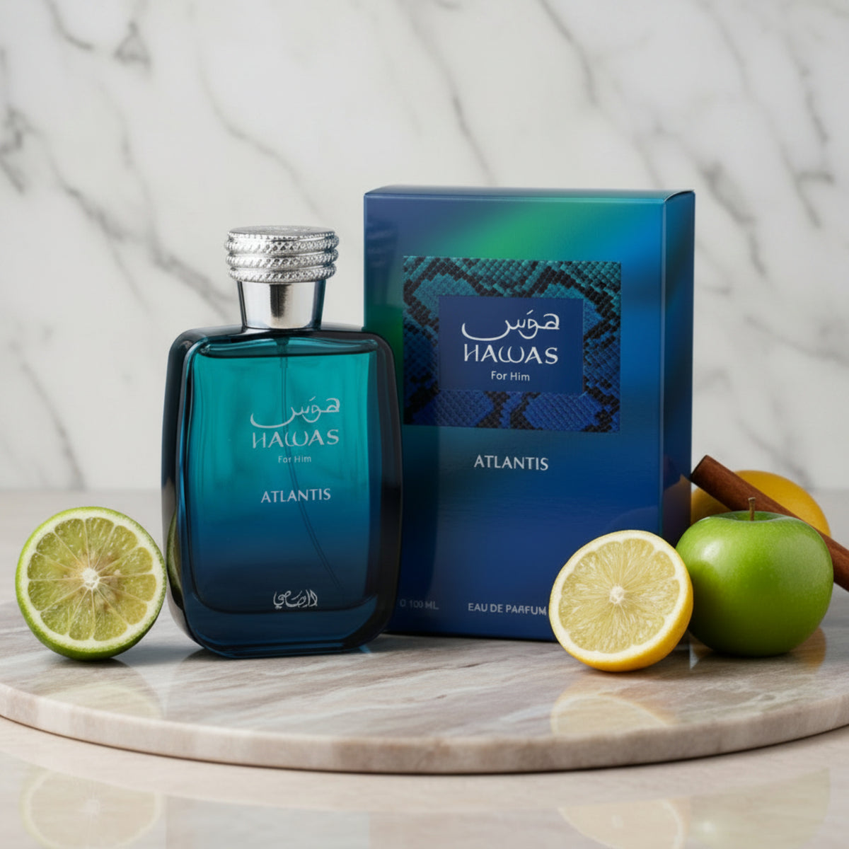 Rasasi Hawas Atlantis Eau de Parfum (EDP) Spray for Men 3.38 oz / 100 ml - Rasasi 614514555125