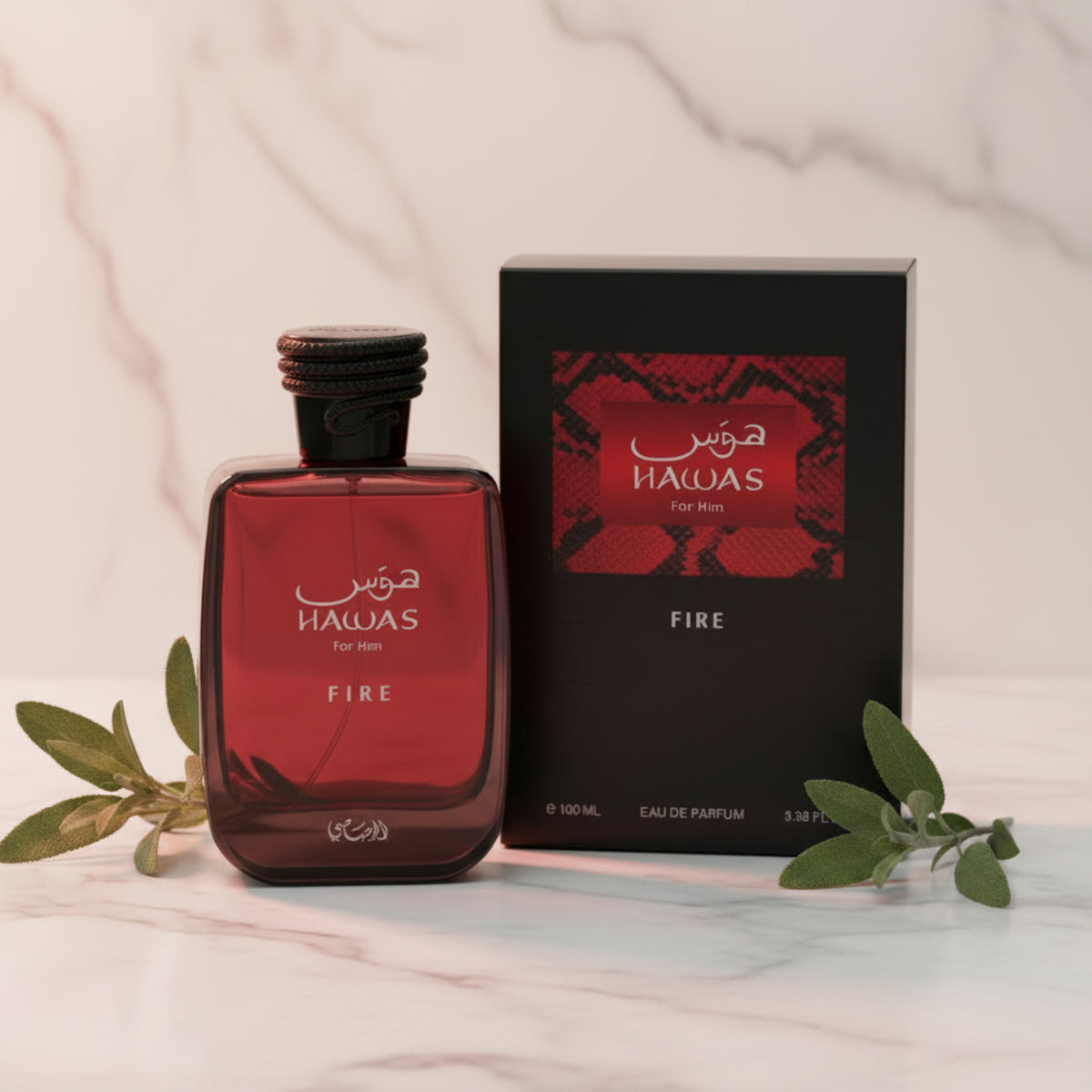 Rasasi Hawas Fire Eau de Parfum Spray for Men 3.38 oz (100 ml) New Retail Box 614514178065