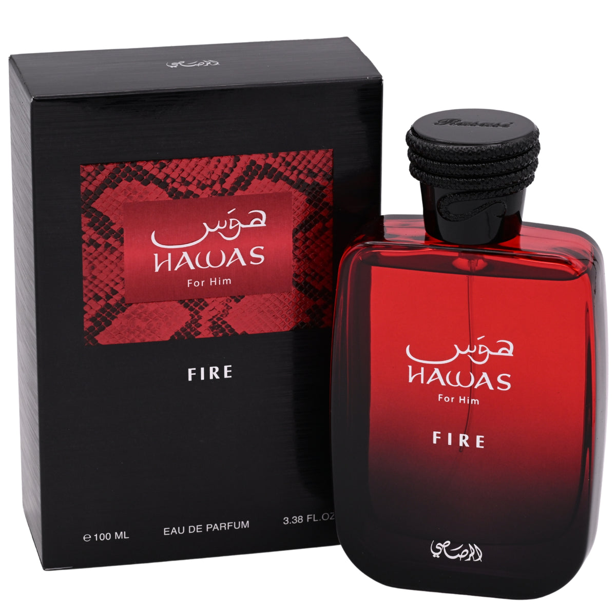 Rasasi Hawas Fire Eau de Parfum Spray for Men 3.38 oz (100 ml) New Retail Box 614514178065