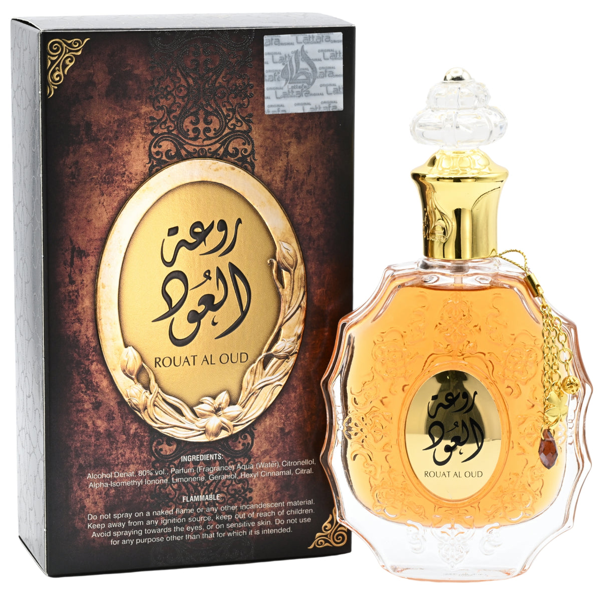 Rouat Al Oud by Lattafa perfume for unisex EDP 3.3 / 3.4 oz New in Box 6291106064841