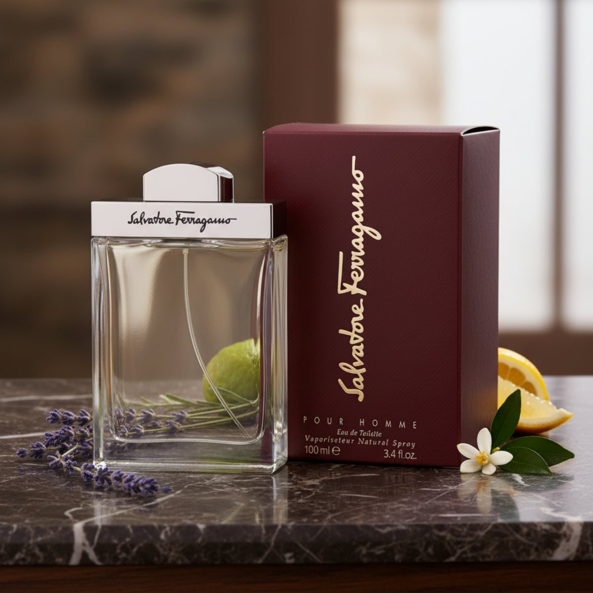 SALVATORE FERRAGAMO POUR HOMME Cologne 3.4 oz New in Box 646875431527