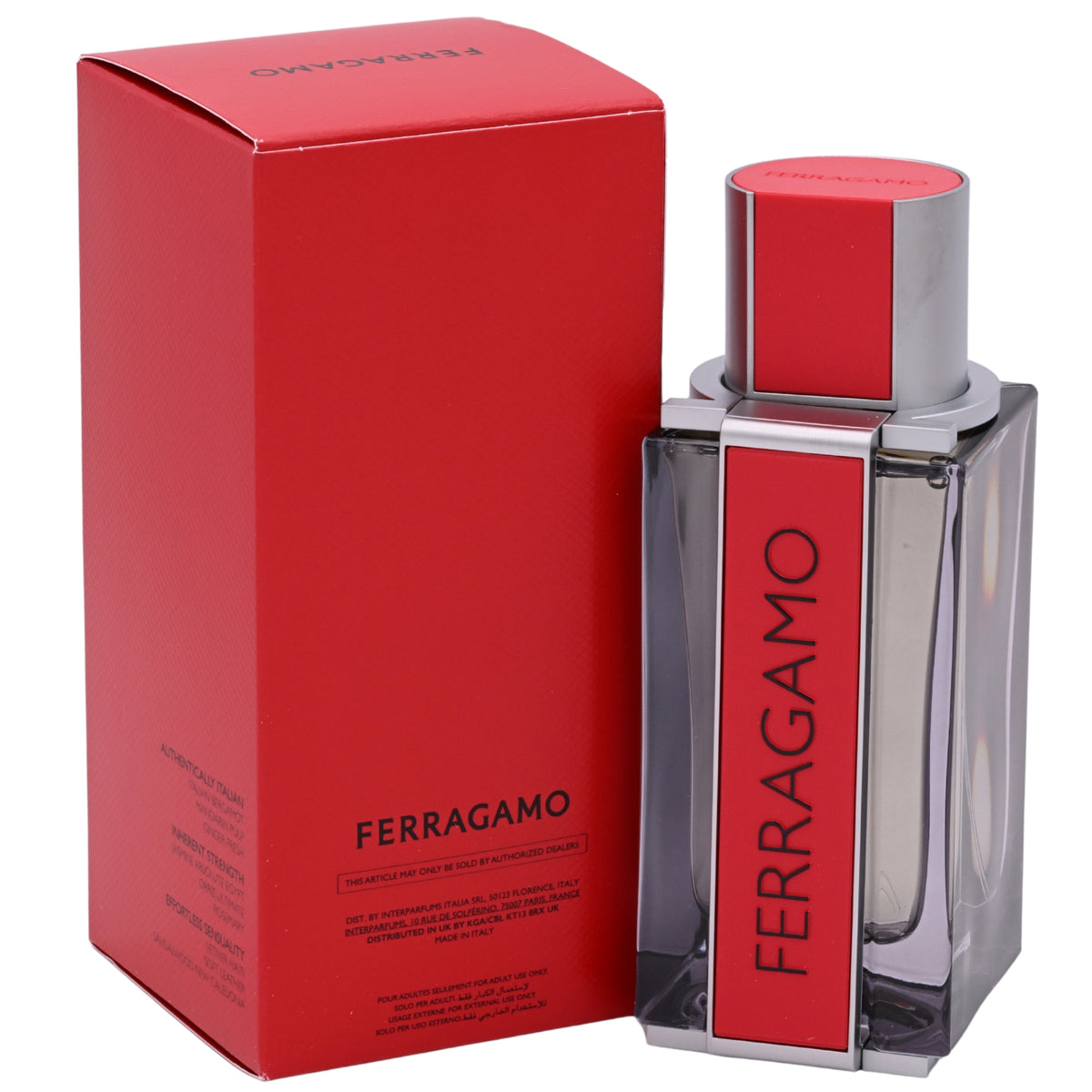 Salvatore Ferragamo Red Leather Eau de Parfum Spray for Men 3.4 oz (100 ml) - Ferragamo 8052464896028