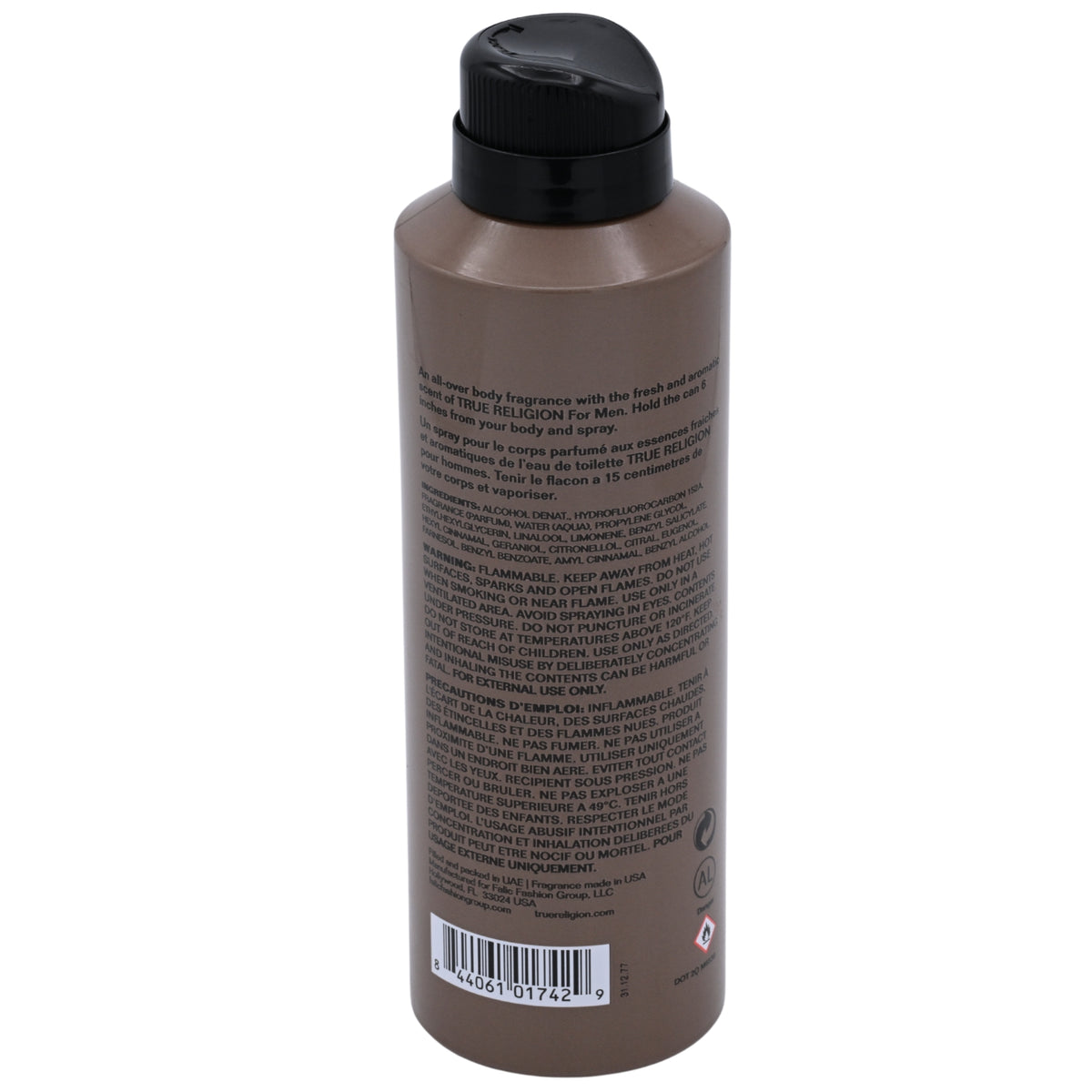 True Religion Deodorizing Body Spray for men 6 oz New 844061017429