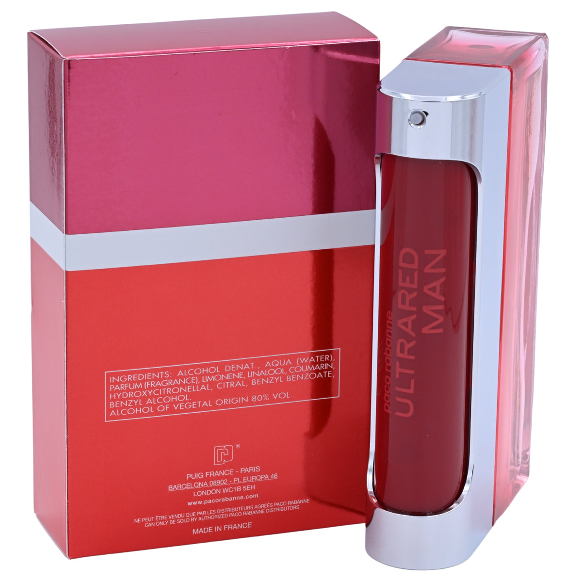 Ultrared Man by Paco Rabanne cologne EDT 3.3 / 3.4 oz New In Box 3349666005972