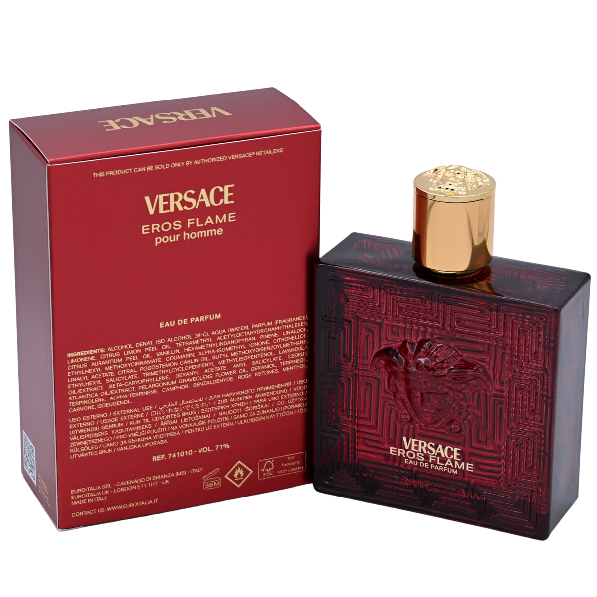 VERSACE EROS FLAME by Versace for men cologne EDP 3.3 / 3.4 oz New in Box 8011003845354